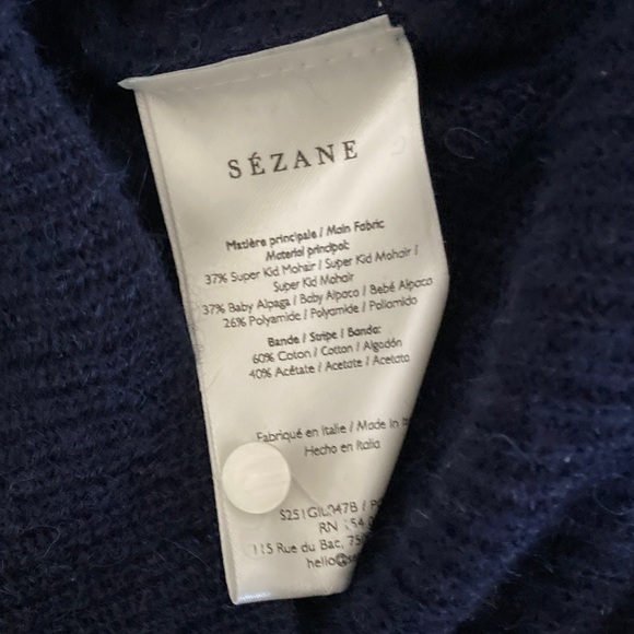 Sezane Gaspard Cardigan - Navy Blue XXS - Picture 9 of 9